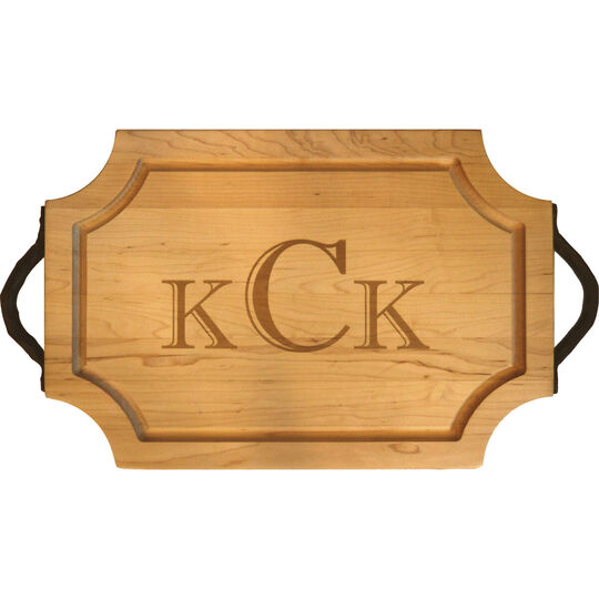 Maple 18 inch Scalloped Personalized Cutting Board